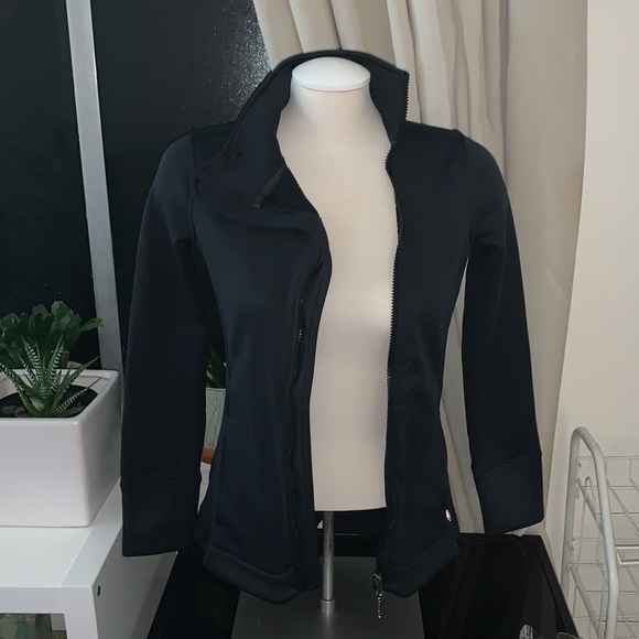 𝅺LIJA Sports Jacket Black Fall Jacket Slim Fit Stretch - Picture 1 of 8